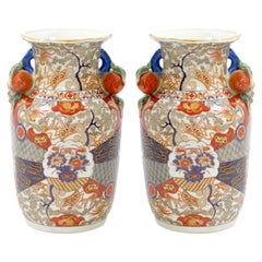 Jarrón / Urna Decorativa de Porcelana Imari de Exportación China