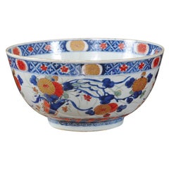 Chinese Export Imari Porcelain Punch Bowl, 18th Century