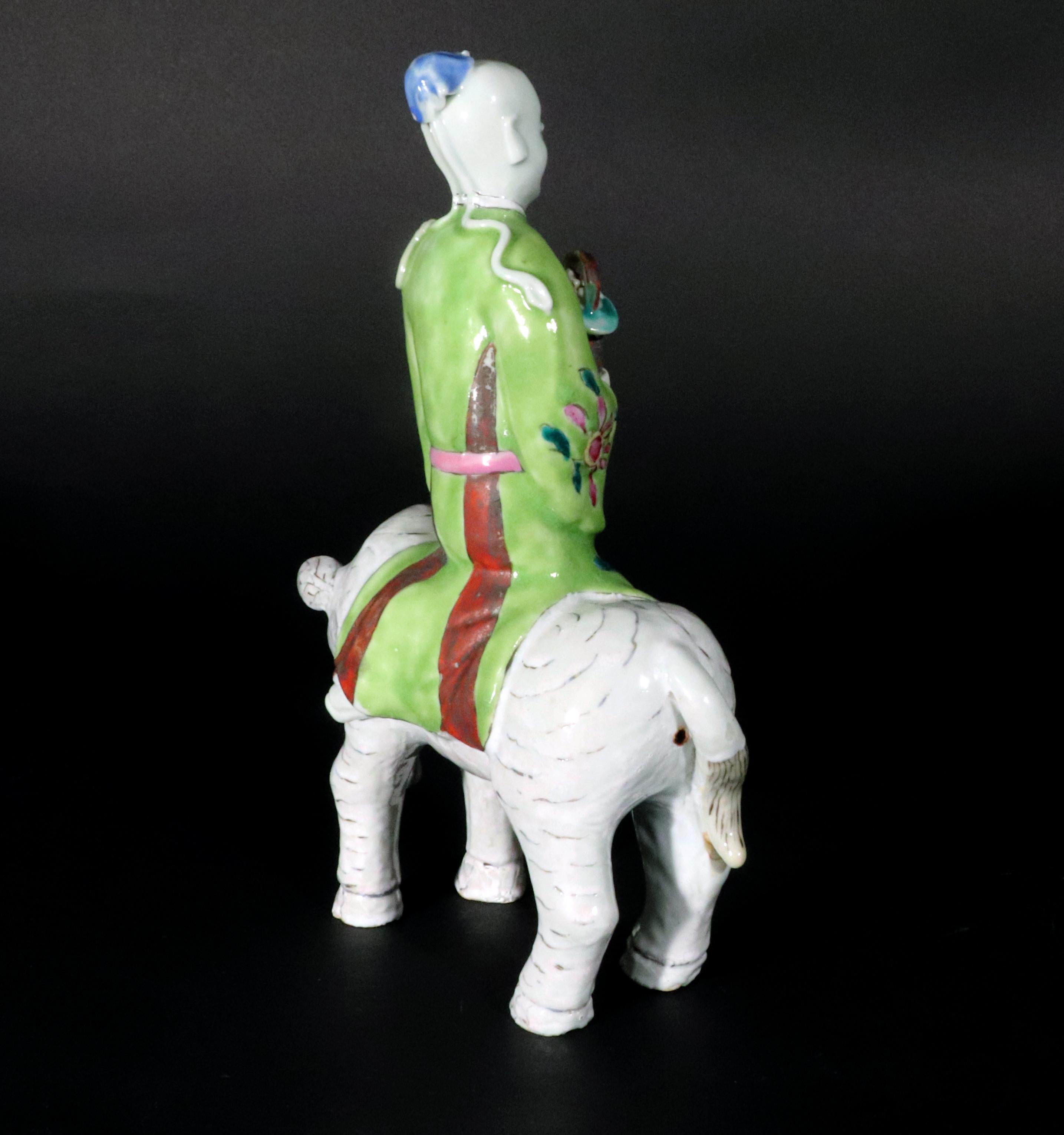 Chinese Export Immortal Figures Mounted on the Back of Animals For Sale 5