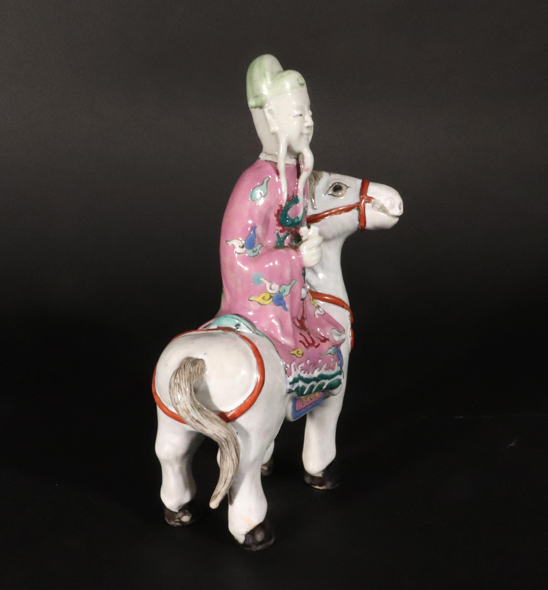 Chinese Export Immortal Figures Mounted on the Back of Animals For Sale 8