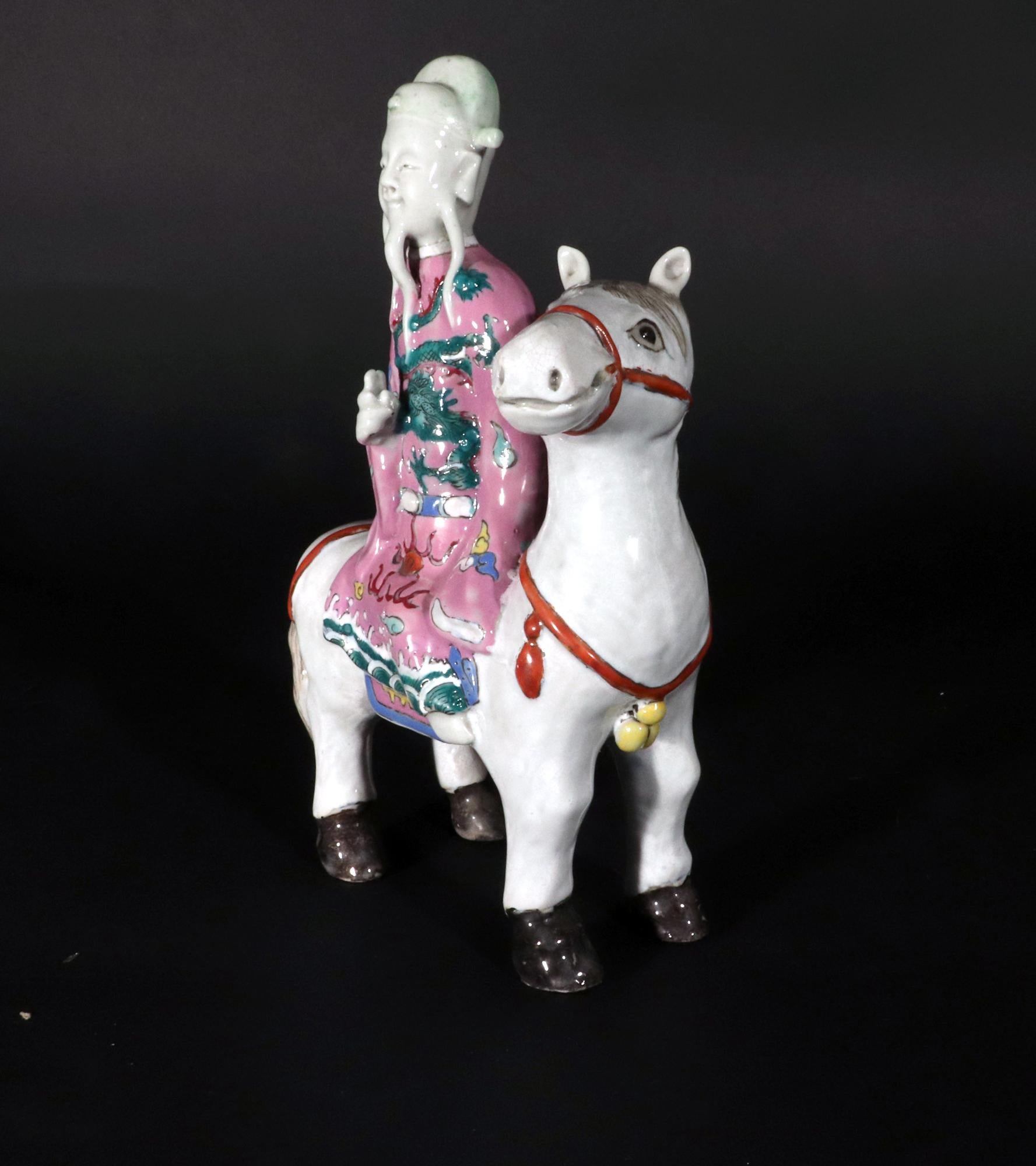 Chinese Export Immortal Figures Mounted on the Back of Animals For Sale 11