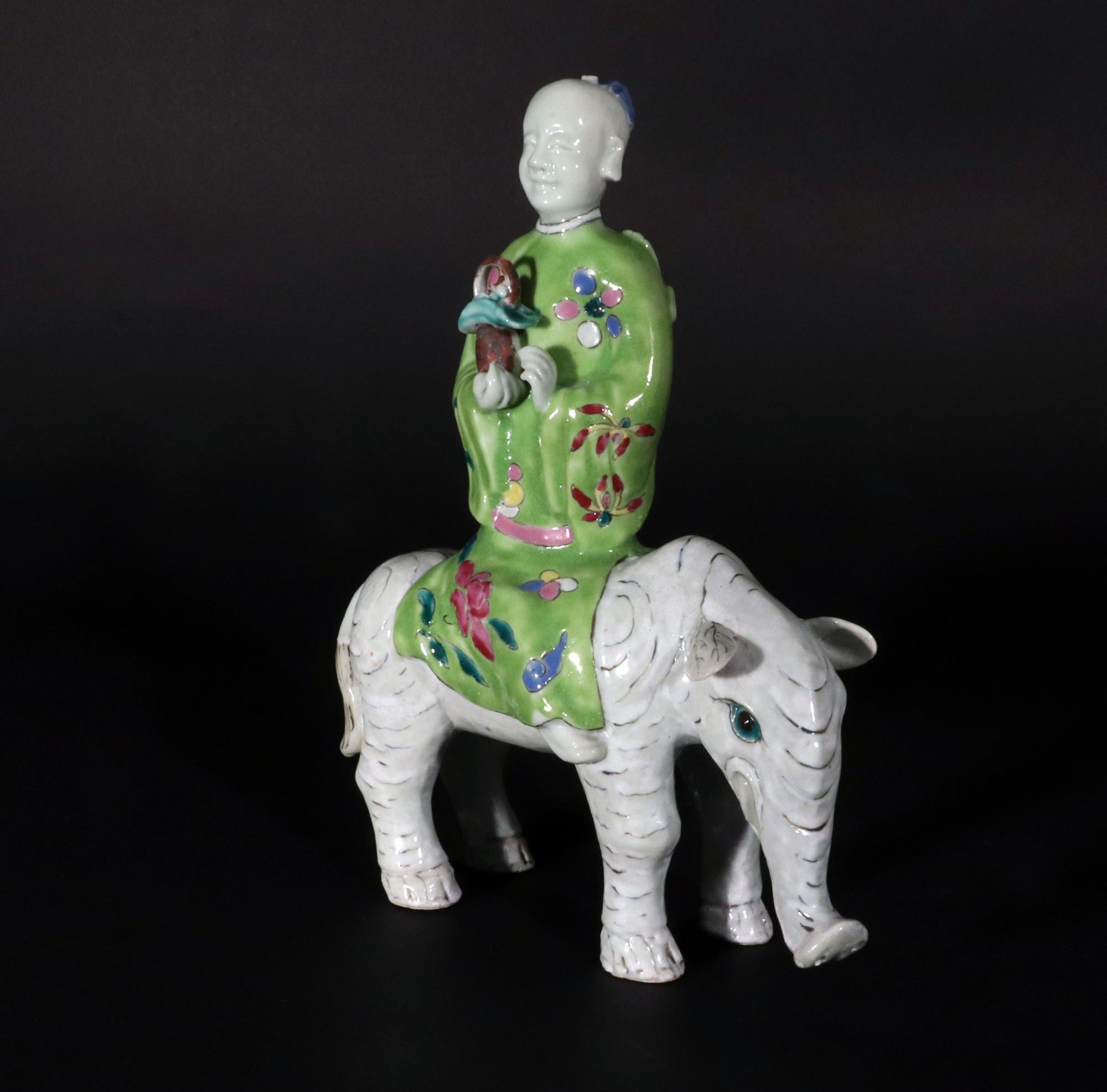 Chinese Export Immortal Figures Mounted on the Back of Animals For Sale 12