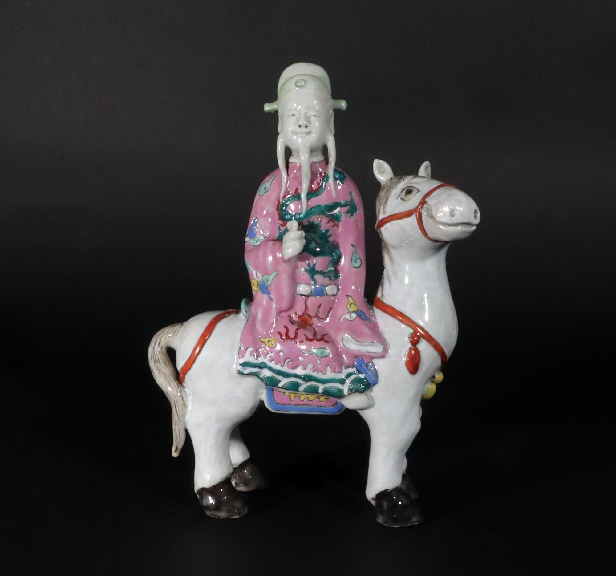 Chinese Export Immortal Figures Mounted on the Back of Animals For Sale 15