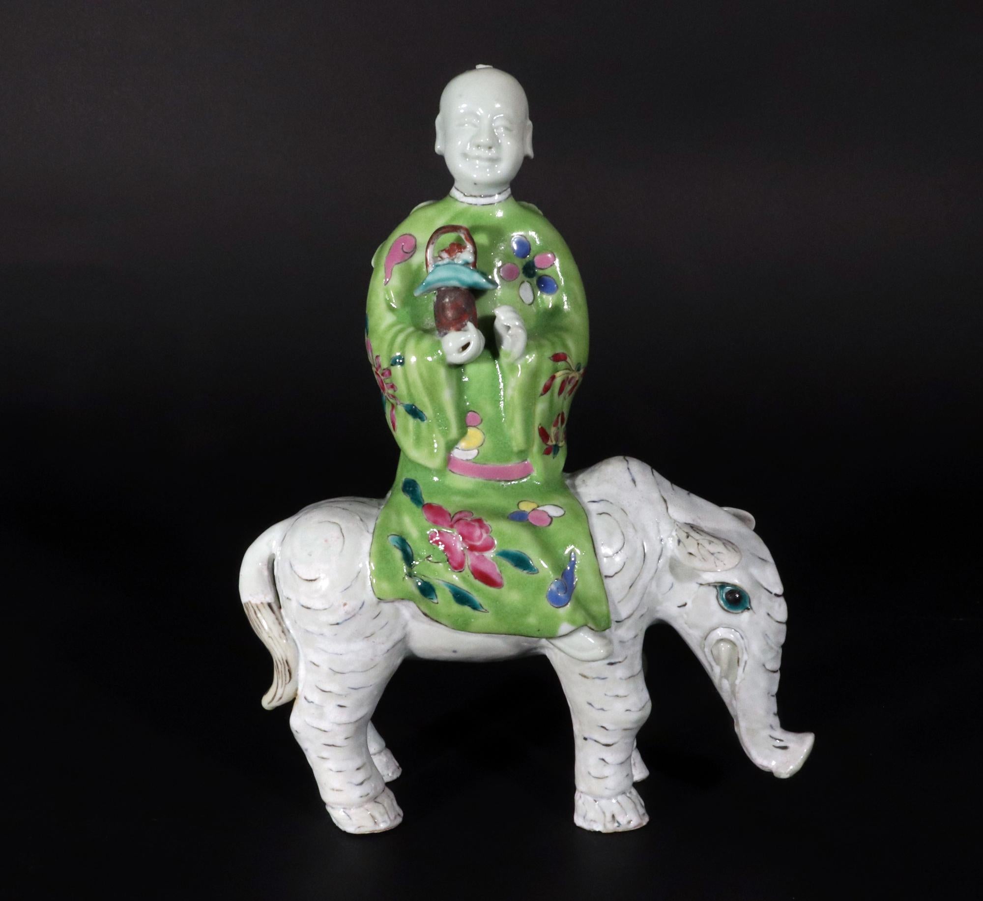Chinese Export Immortal Figures Mounted on the Back of Animals For Sale 4