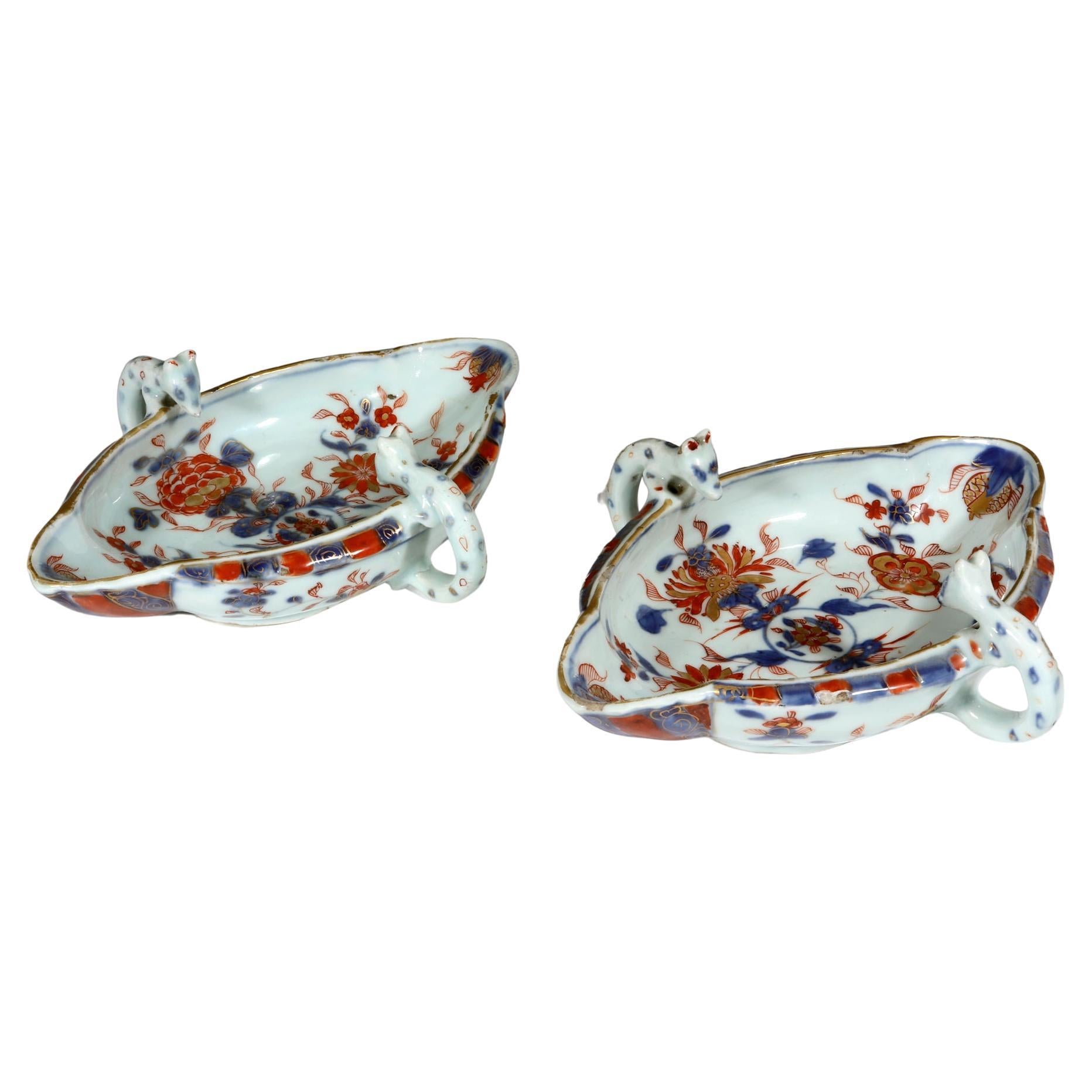 Chinese Export Kangxi Period Imari Sauceboats
