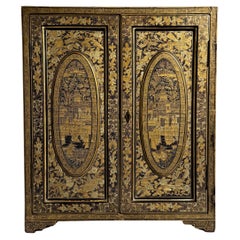 Chinese Export Lacquer Jewelry Cabinet, Mid 19th C, China