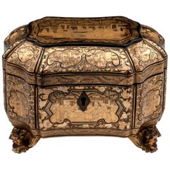 Chinese Export Lacquer Tea Caddy