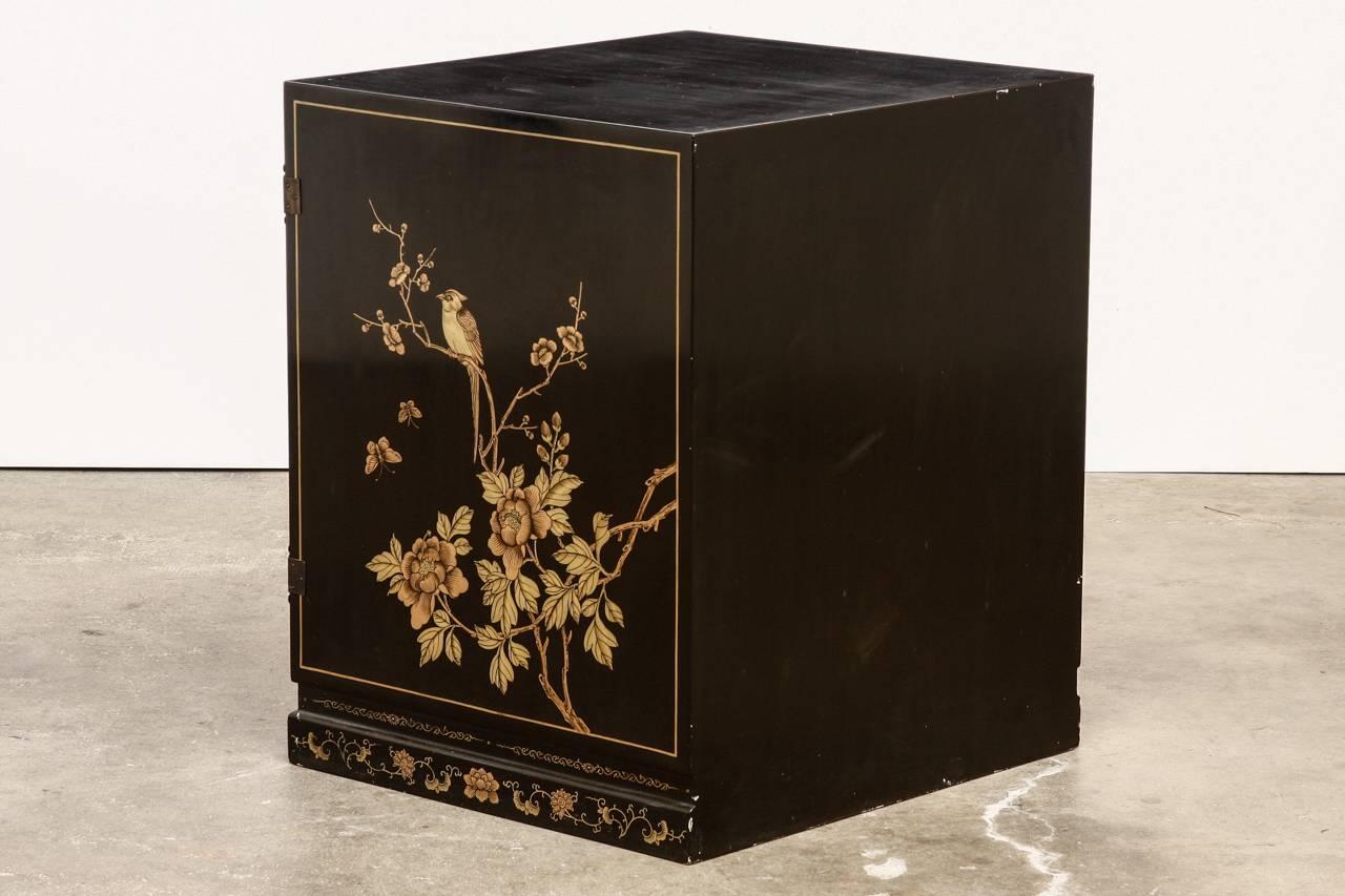 Chinese Export Lacquered Cabinet or Chest 9