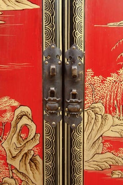 Chinese Export Lacquered Cabinet or Chest