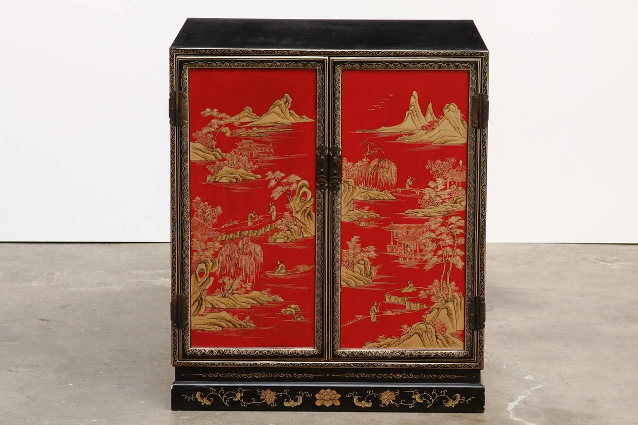 chinese lacquered cabinet