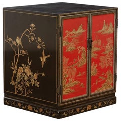 Chinese Export Lacquered Cabinet or Chest