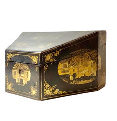 Boîte à lettres ou de rangement laquée d'exportation chinoise