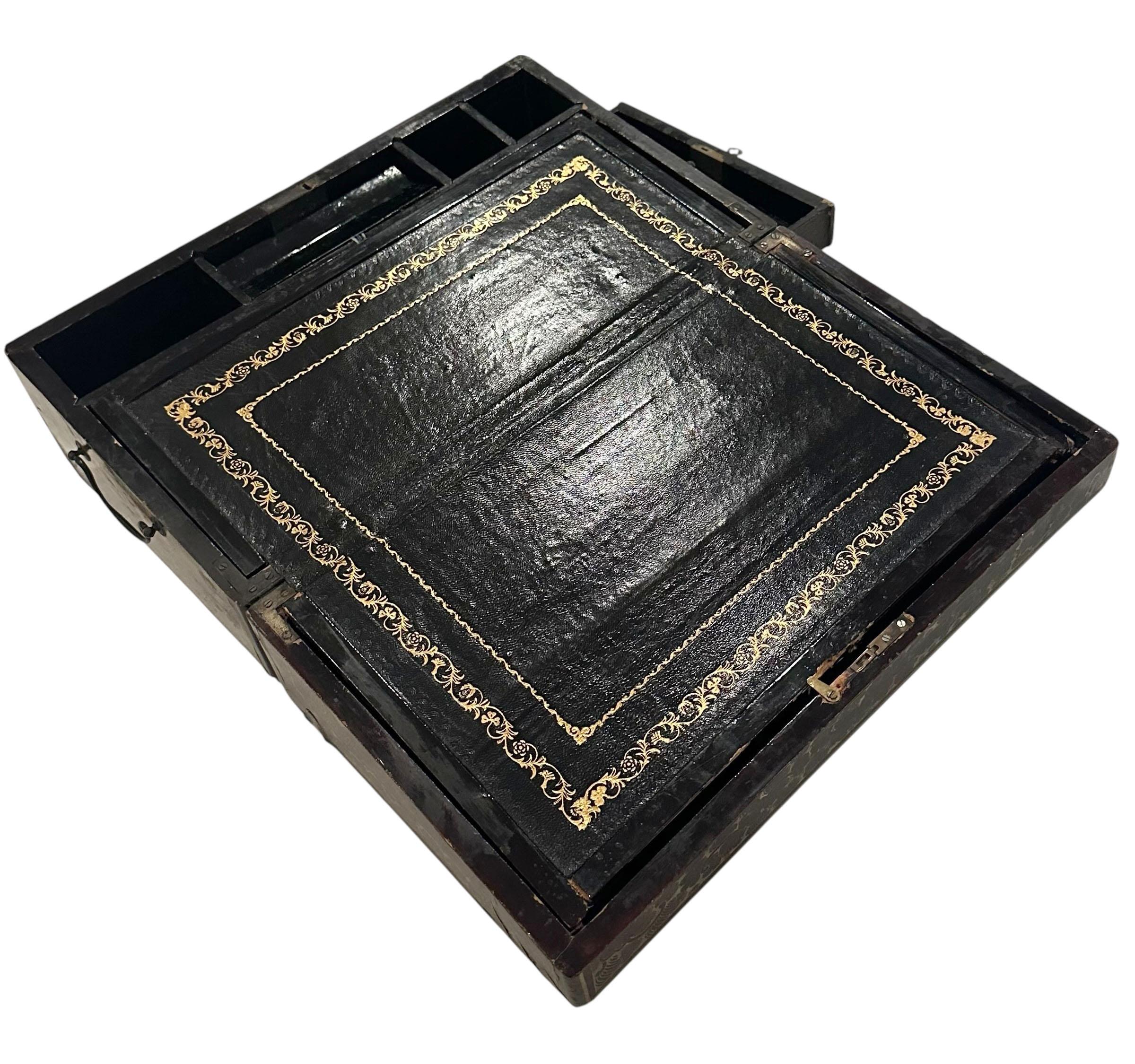 Leather Chinese Export Lap Desk For Sale
