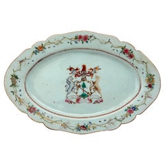 Chinesischer Export Macgregor of MarcGregor Porzellanteller mit Wappen, um 1760