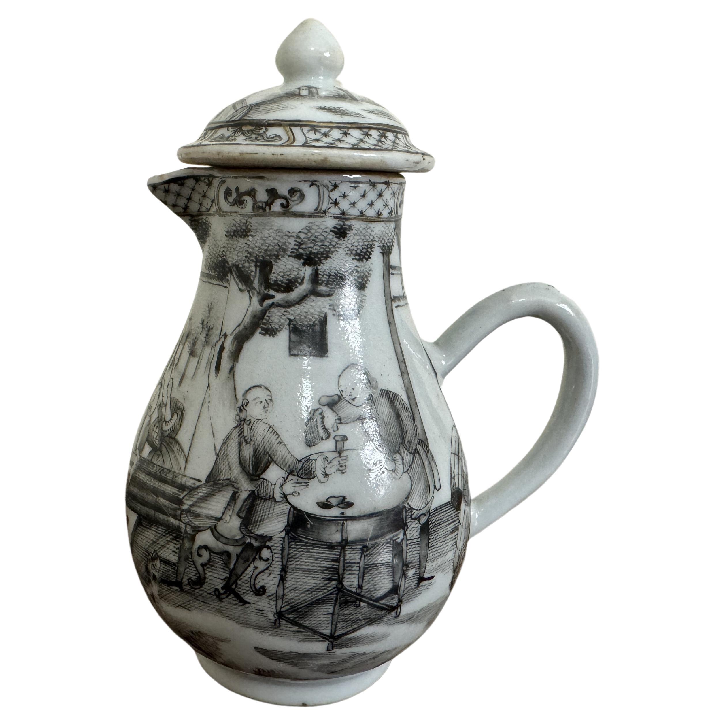 Chinese export Milk Jug and lid , 18th Century Qianlong period For Sale