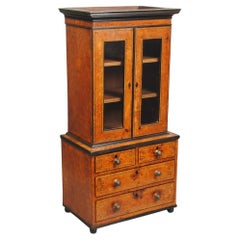 Chinese Export Miniature Amboyna Bookcase