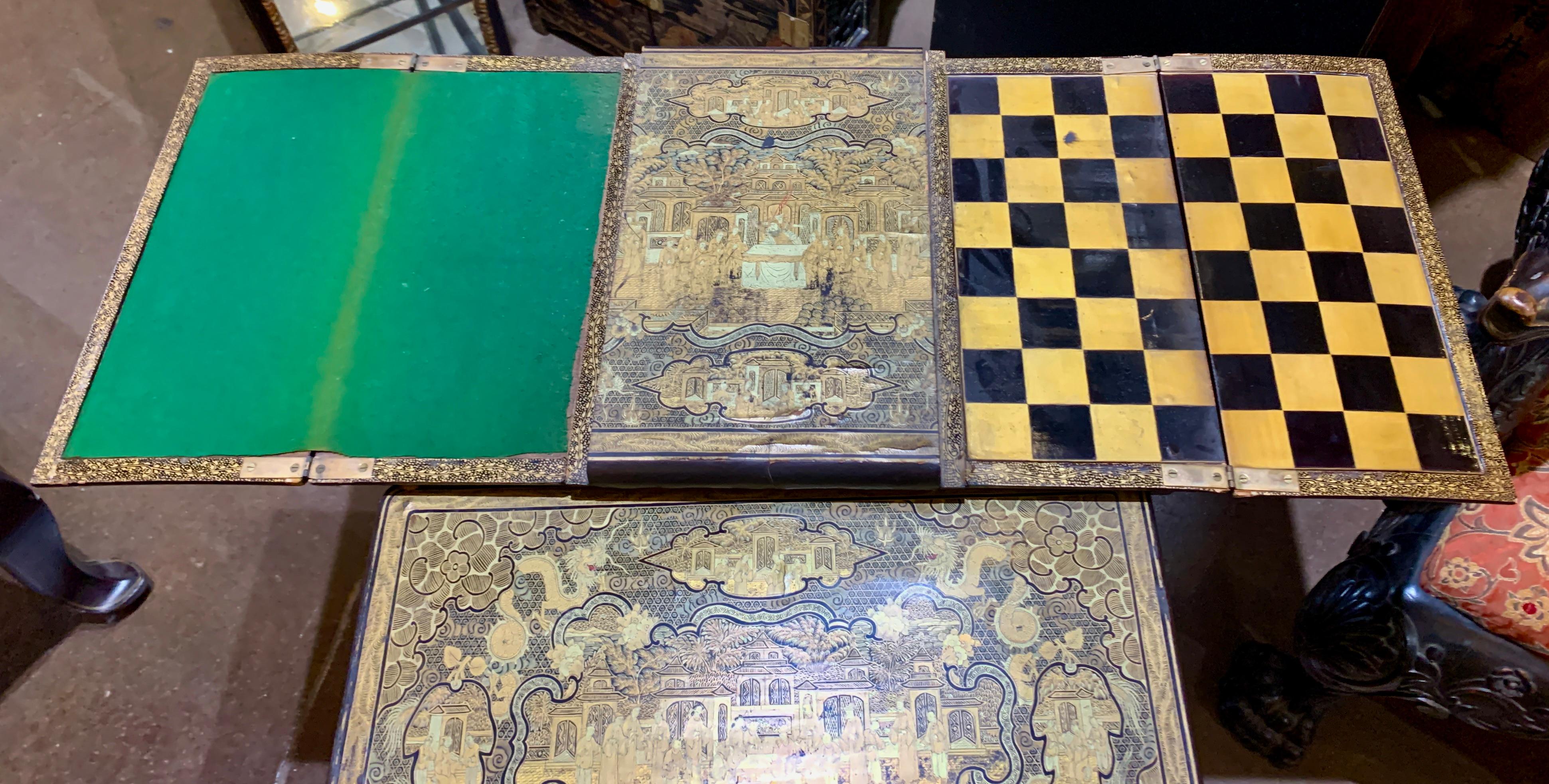 Chinese Export Nesting Games Tables, Set of Four, Mid 19th Century, China For Sale 2