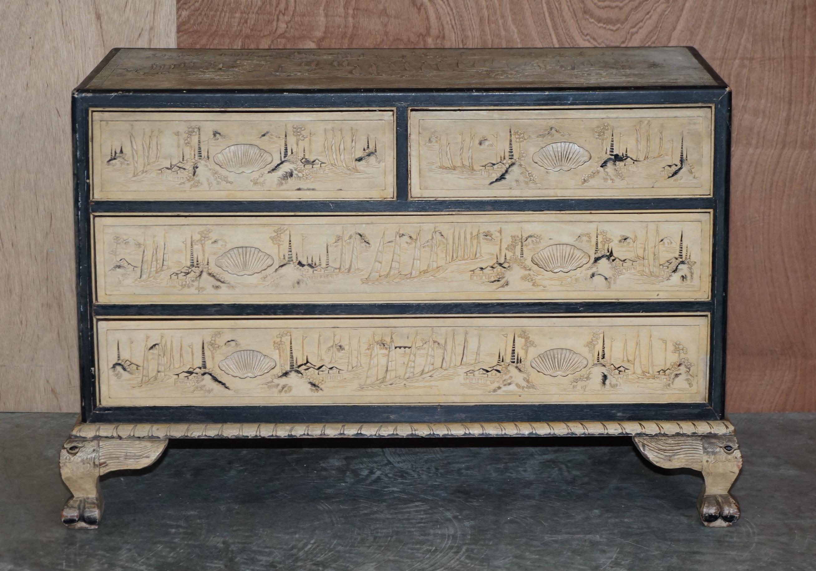 

Delighted to offer for sale this stunning hand made Chinese Export, circa 1900-1920 Camphor wood chest of drawers which is part of a set

Please note the delivery fee listed is just a guide, it covers within the M25 only for the UK and local