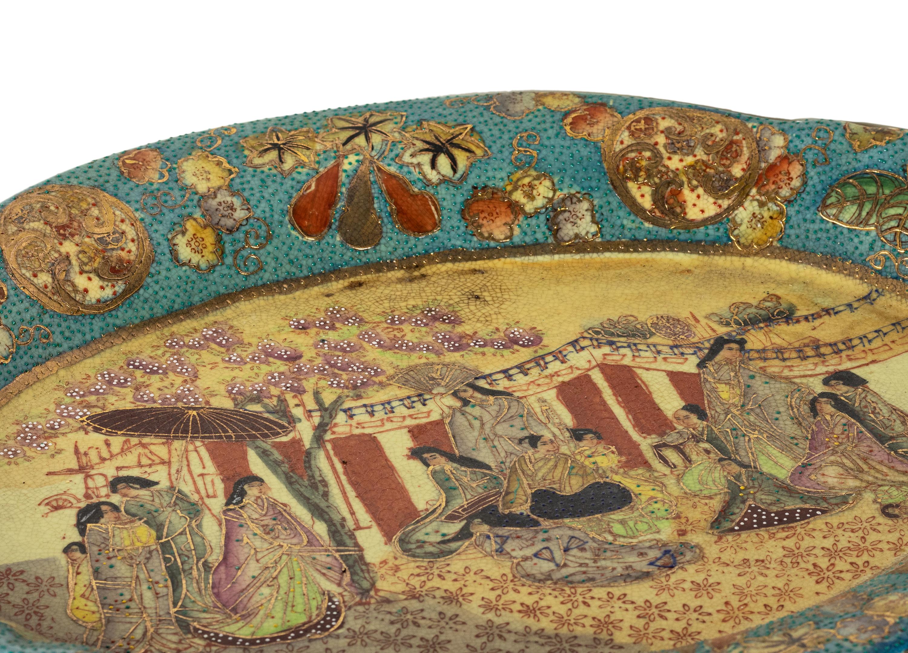 Sopera ovalada de porcelana china de exportación con bandeja, 1900 Cerámico en venta