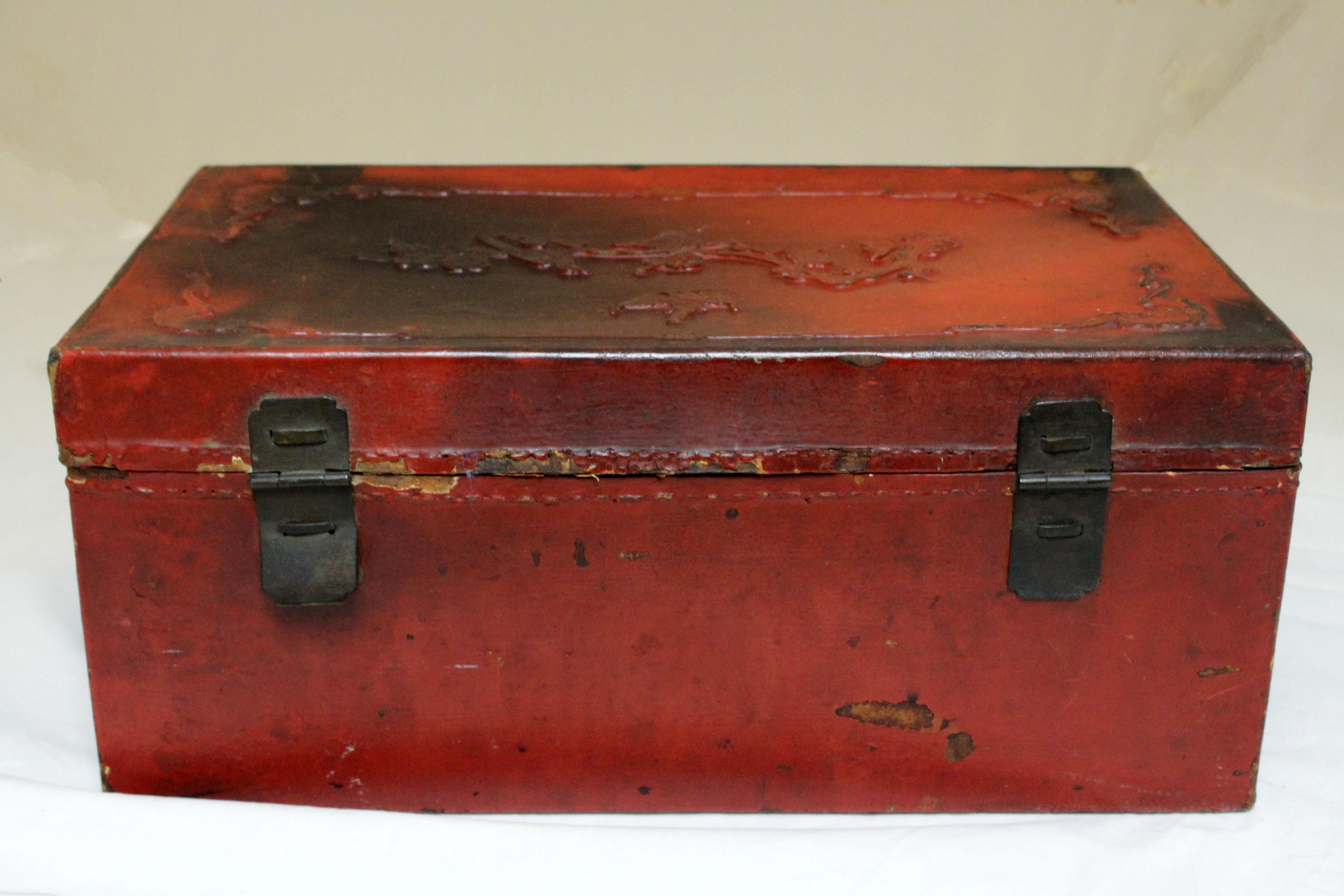 Chinese Export Pigskin Box For Sale 1