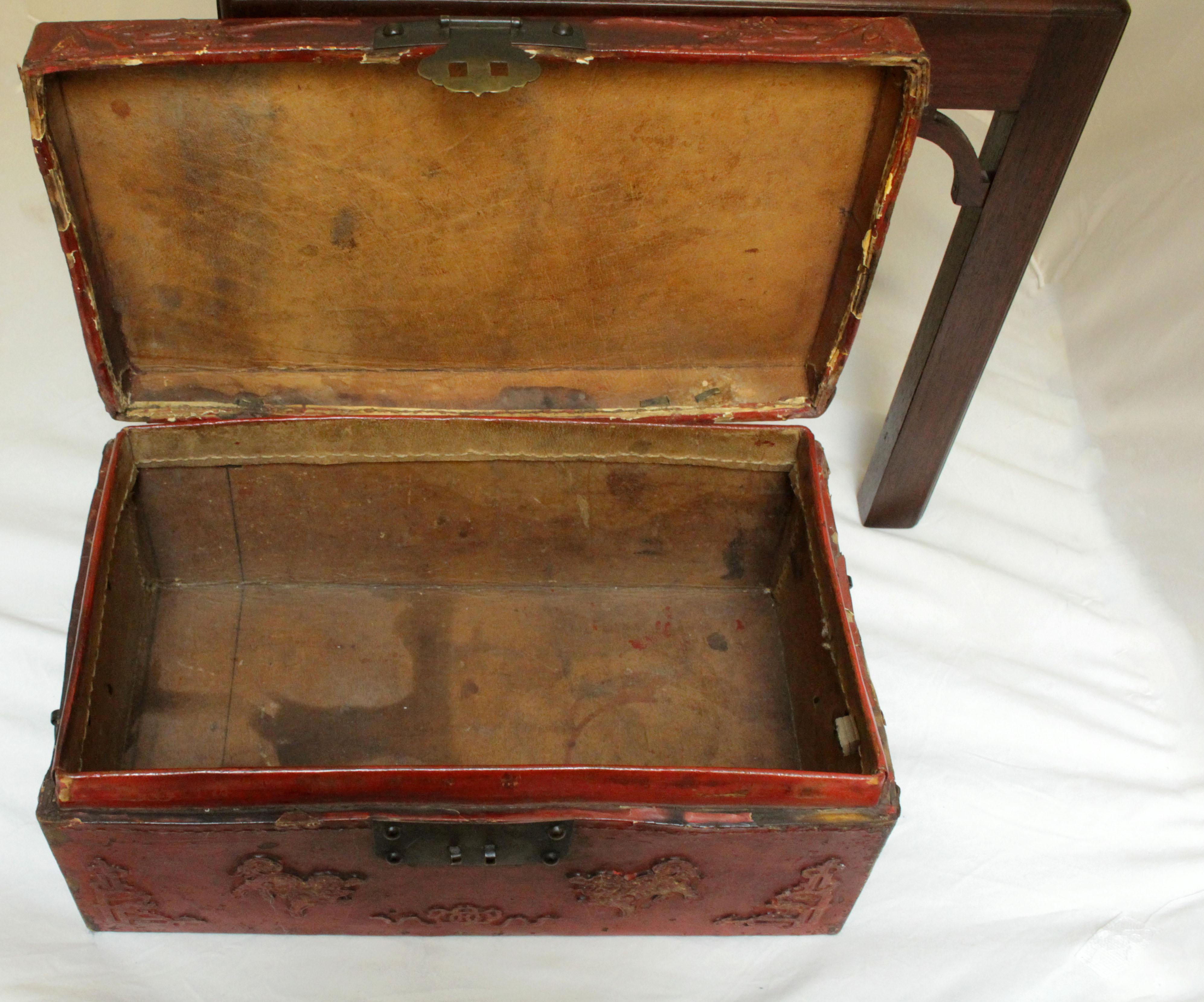 Chinese Export Pigskin Box For Sale 2