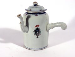 Chinese Export Porcelain American Market Chocolate Pot and Cover