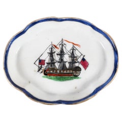 Chinese Export Porcelain American Ship Spoon Tray