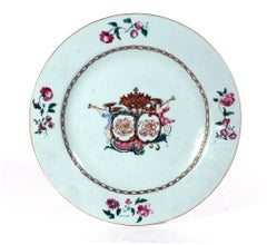 Chinese Export Porcelain Armorial Double Cypher Dinner Plate, Dutch Market