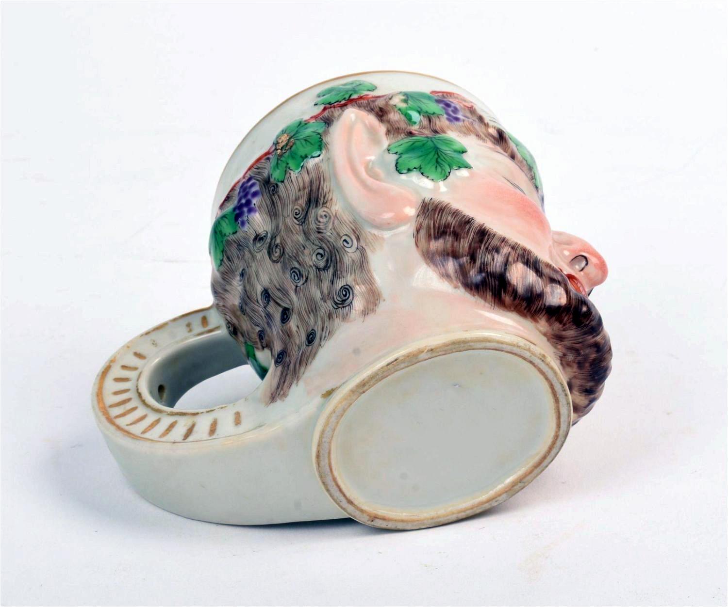 Chinese Export Porcelain Bacchus Mug After Derby Porcelain For Sale 2
