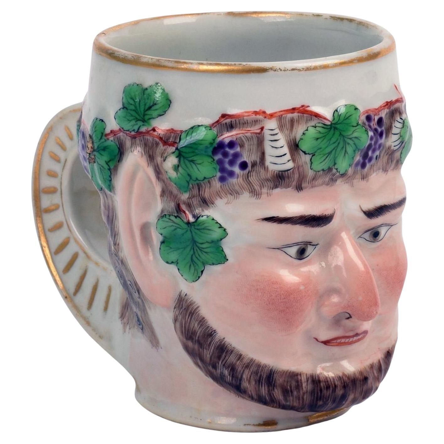 Chinese Export Porcelain Bacchus Mug After Derby Porcelain For Sale