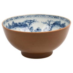 Chinese Export Porcelain Batavia-Ware Bowl and Blue & White Interior