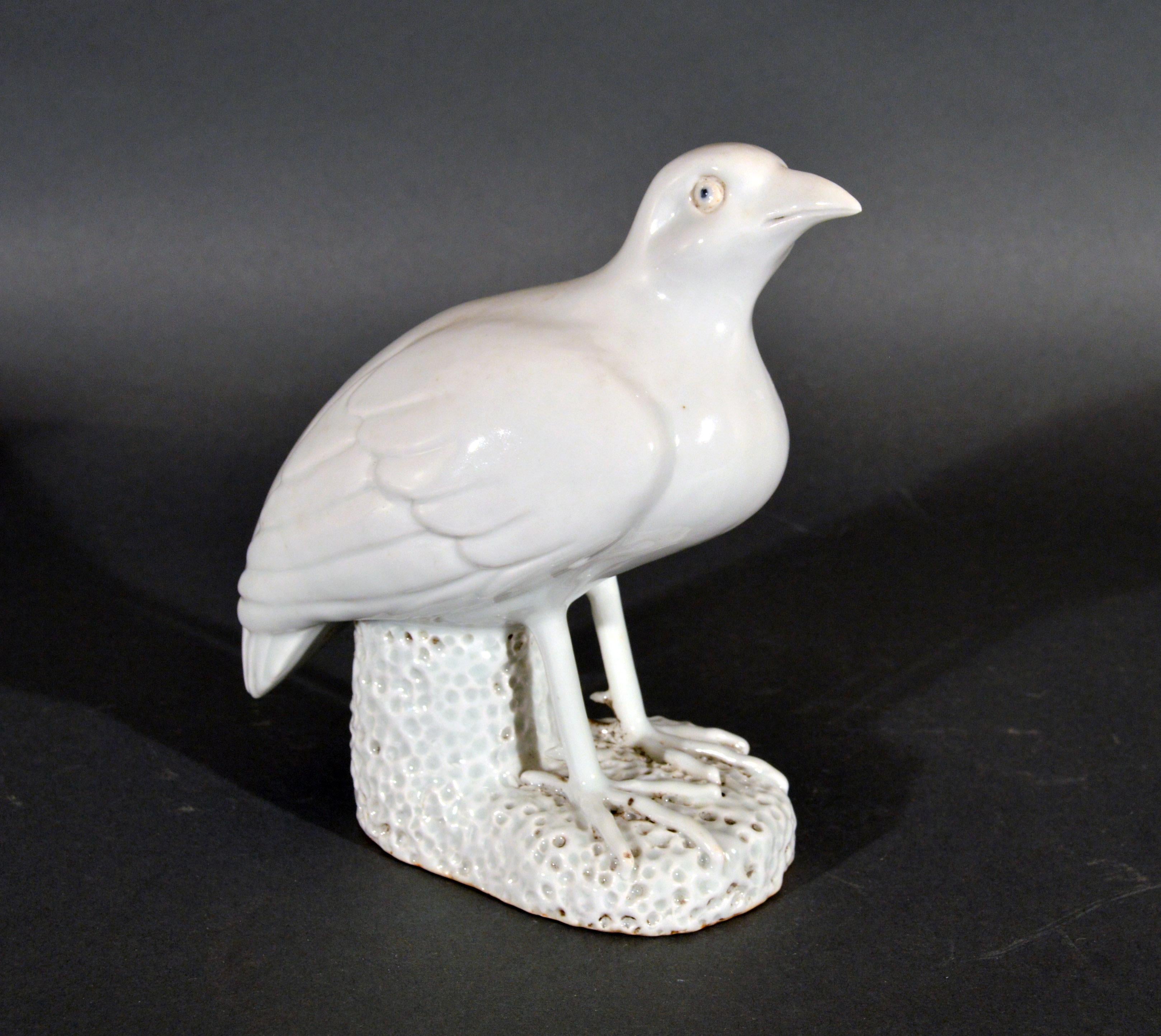 Chinese Export Porcelain Blanc de Chine Figures of Quail, 19th Century 3