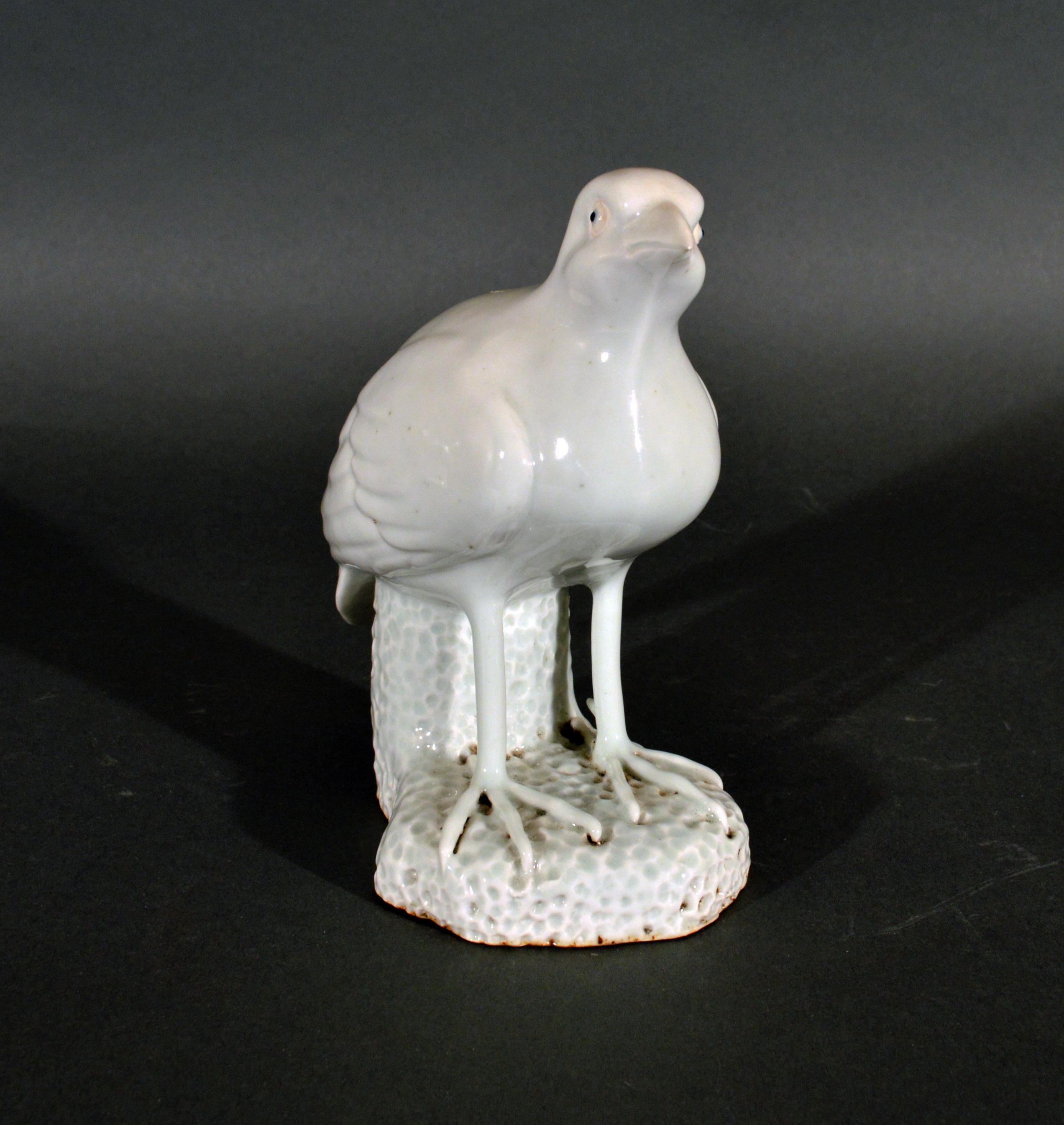 Chinese Export Porcelain Blanc de Chine Figures of Quail, 19th Century 4