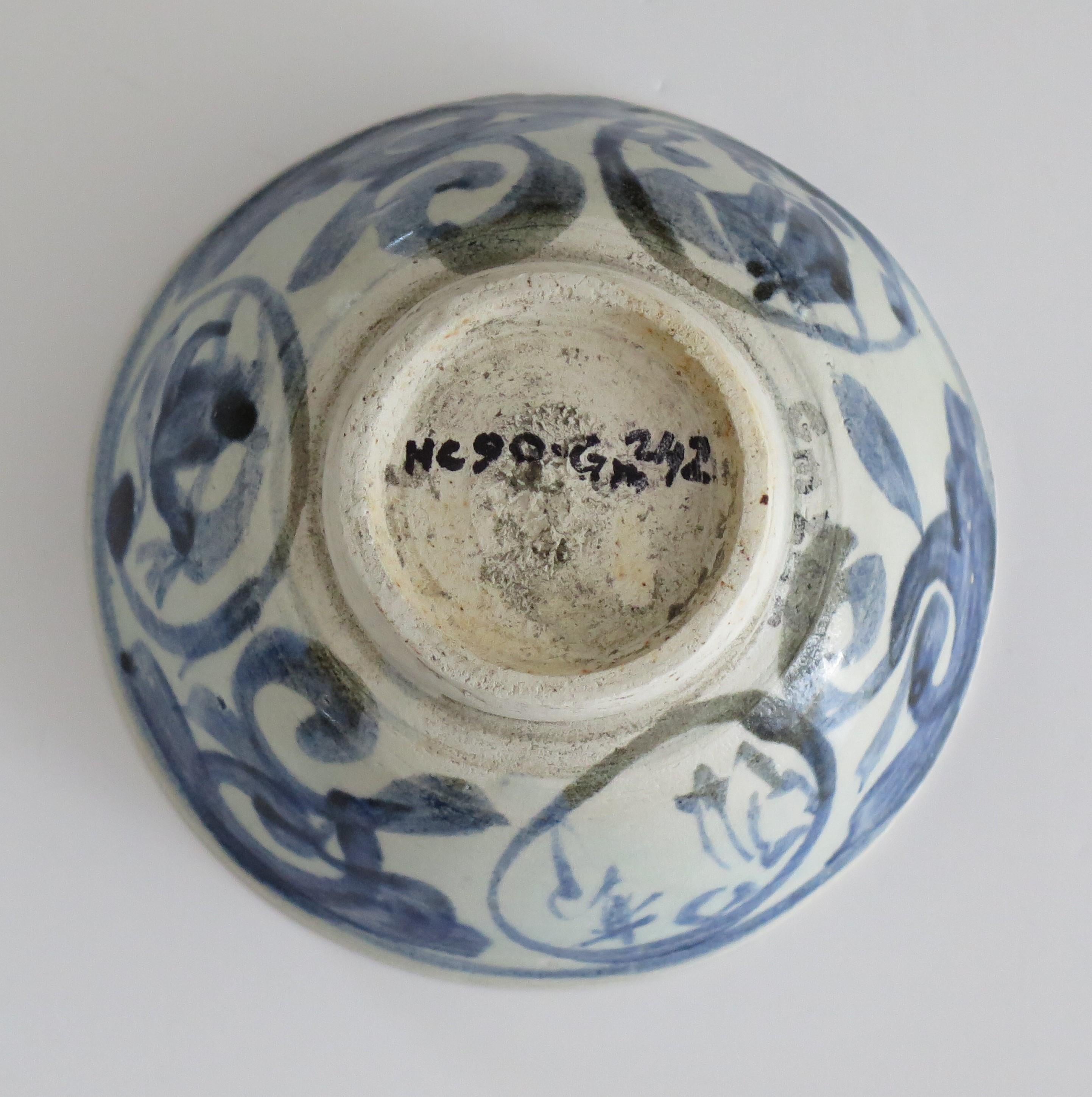 Chinese Export Porcelain Blue & White Bowl, Hatcher Cargo Late Ming, circa 1650 8