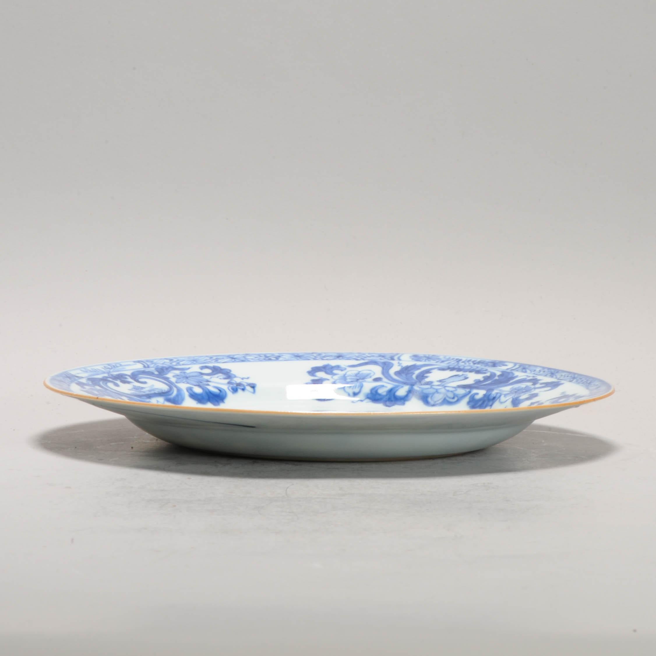 Blau-weiße Schale aus chinesischem Exportporzellan Madame De Pompadour Qianlong-Periode (Qing-Dynastie) im Angebot