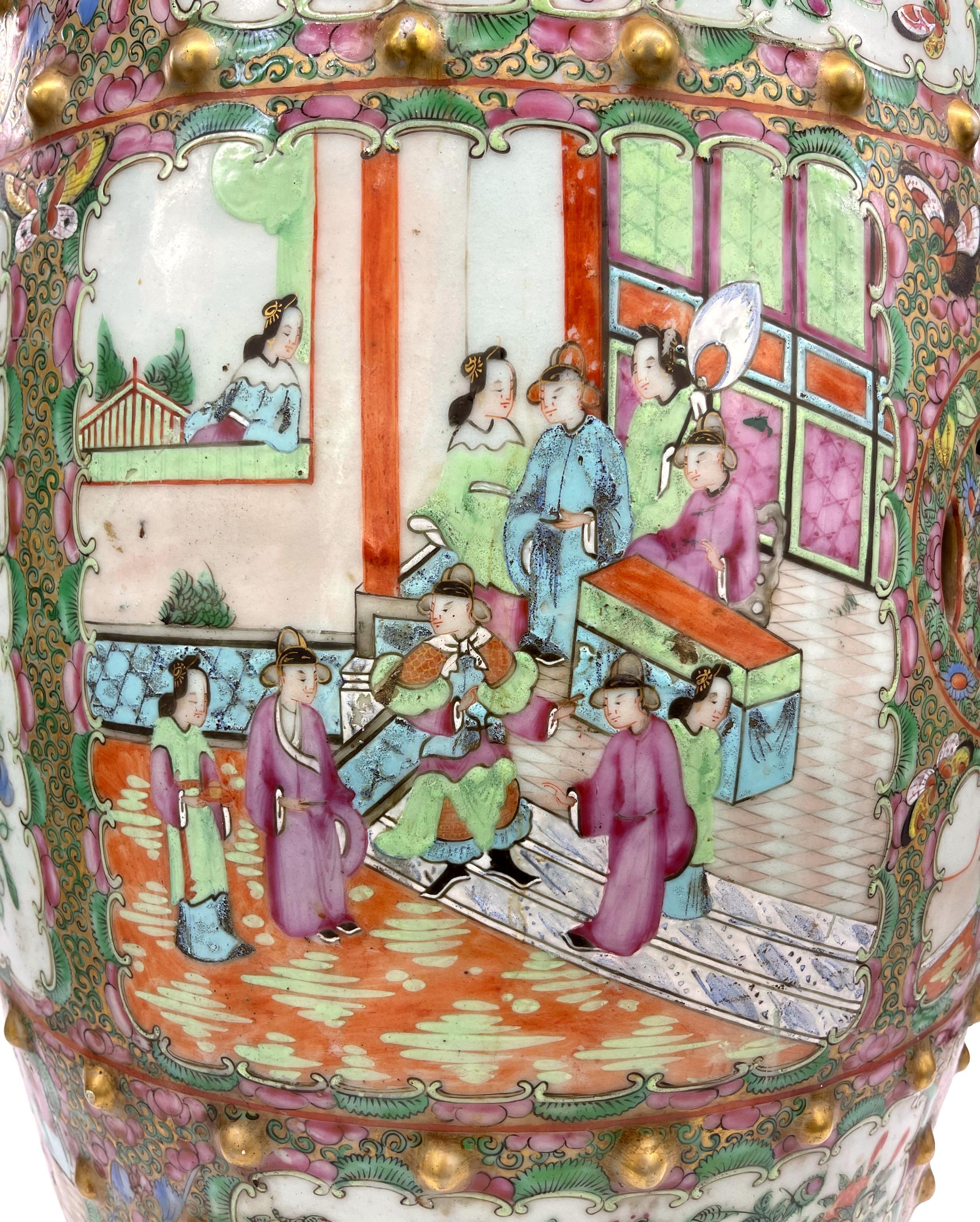 Chinese Export Porcelain Canton Famille Rose Medallion Garden Seat, ca. 1880 For Sale 8