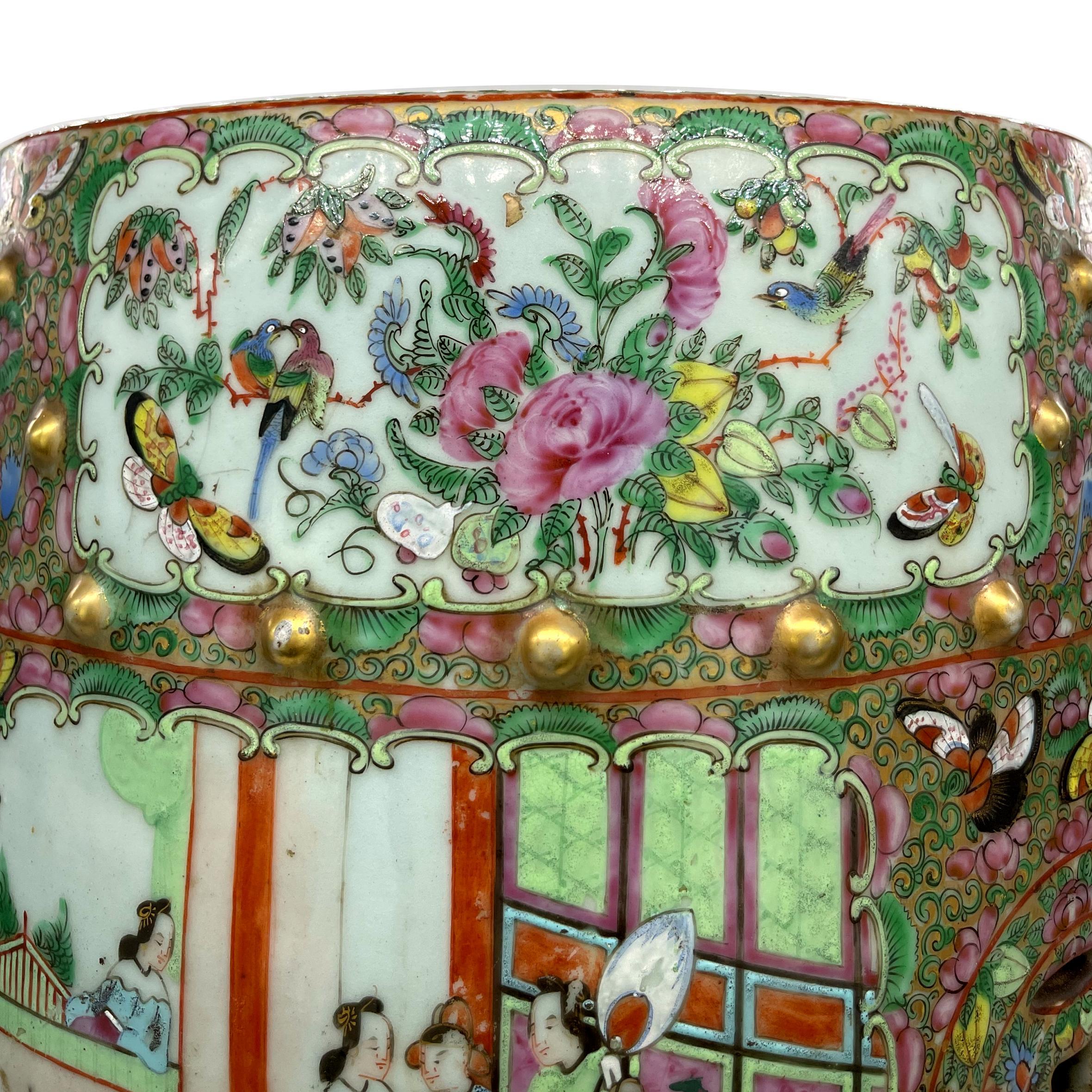 Chinese Export Porcelain Canton Famille Rose Medallion Garden Seat, ca. 1880 For Sale 11