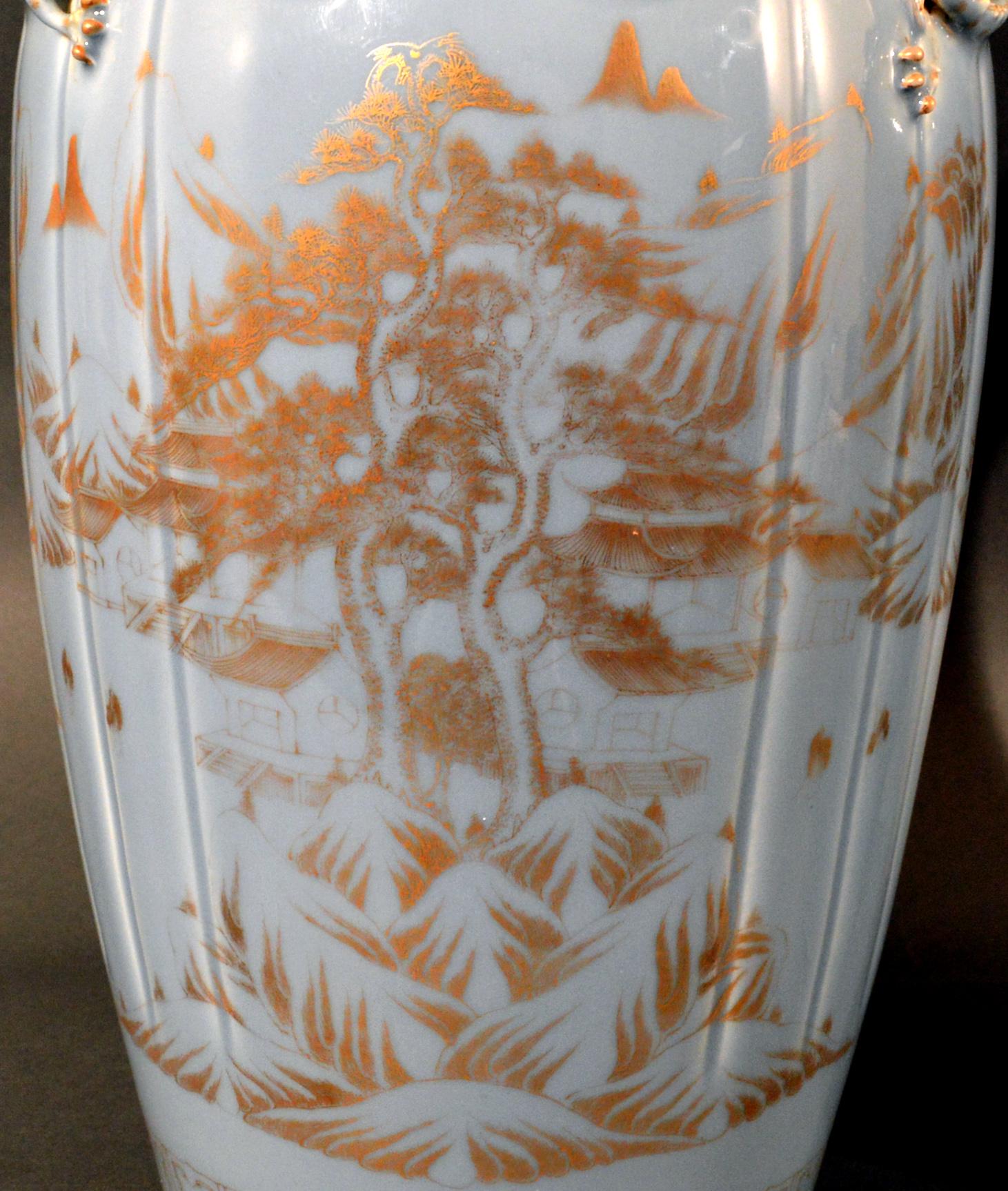 Chinese Export Porcelain Clare De Lune Blue Vases, Mid-19th Century 8