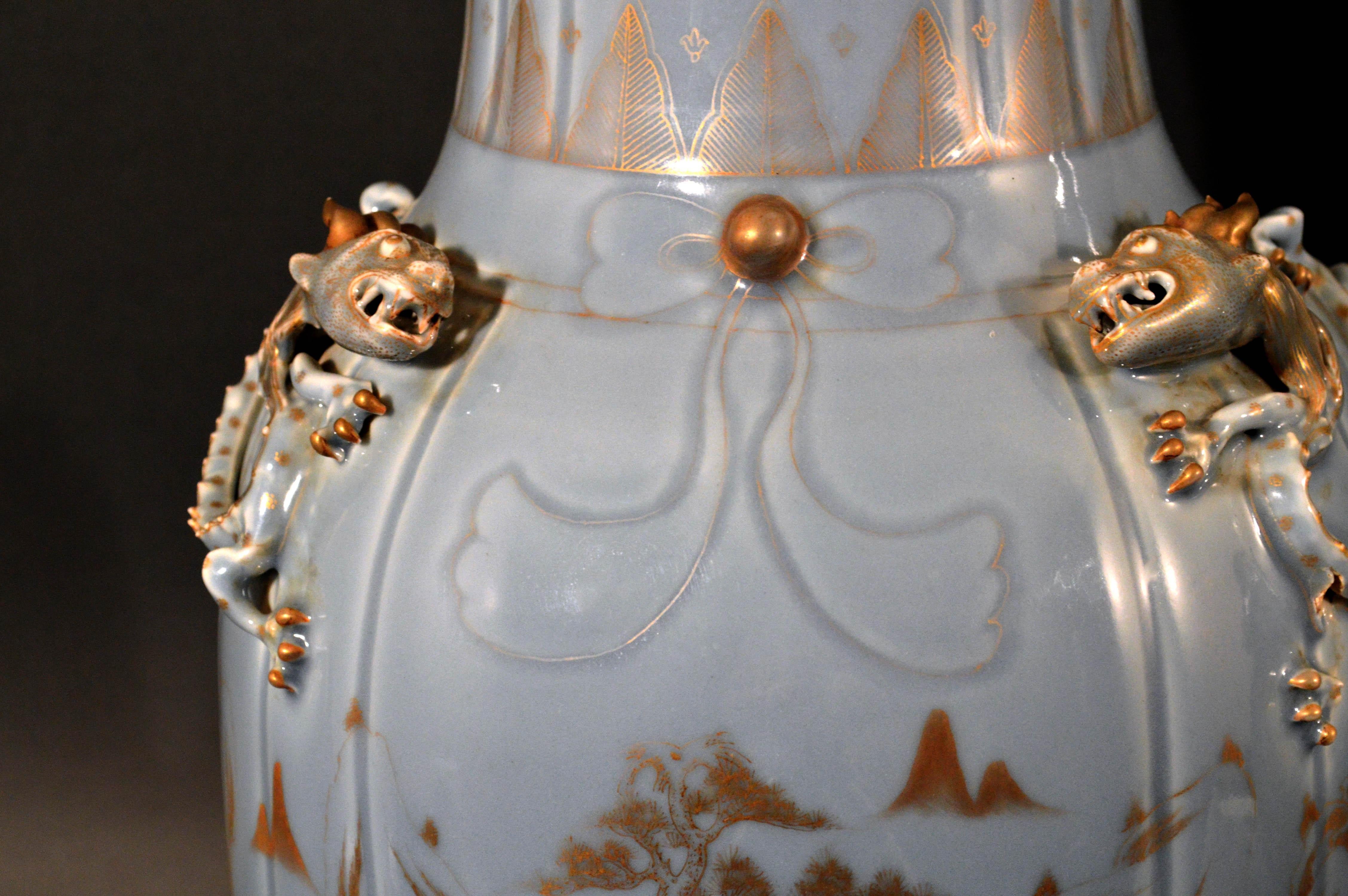 Chinese Export Porcelain Clare De Lune Blue Vases, Mid-19th Century 6