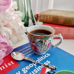 Chinese Export Porcelain Coffee Cup, Famille Verte, Qianlong, 1760-1780