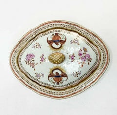 Chinese Export Porcelain Covered Serving Bowl, American Eagles, C1820
