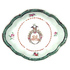 Chinese Export Porcelain Deep Dish with "JA" Cypher
