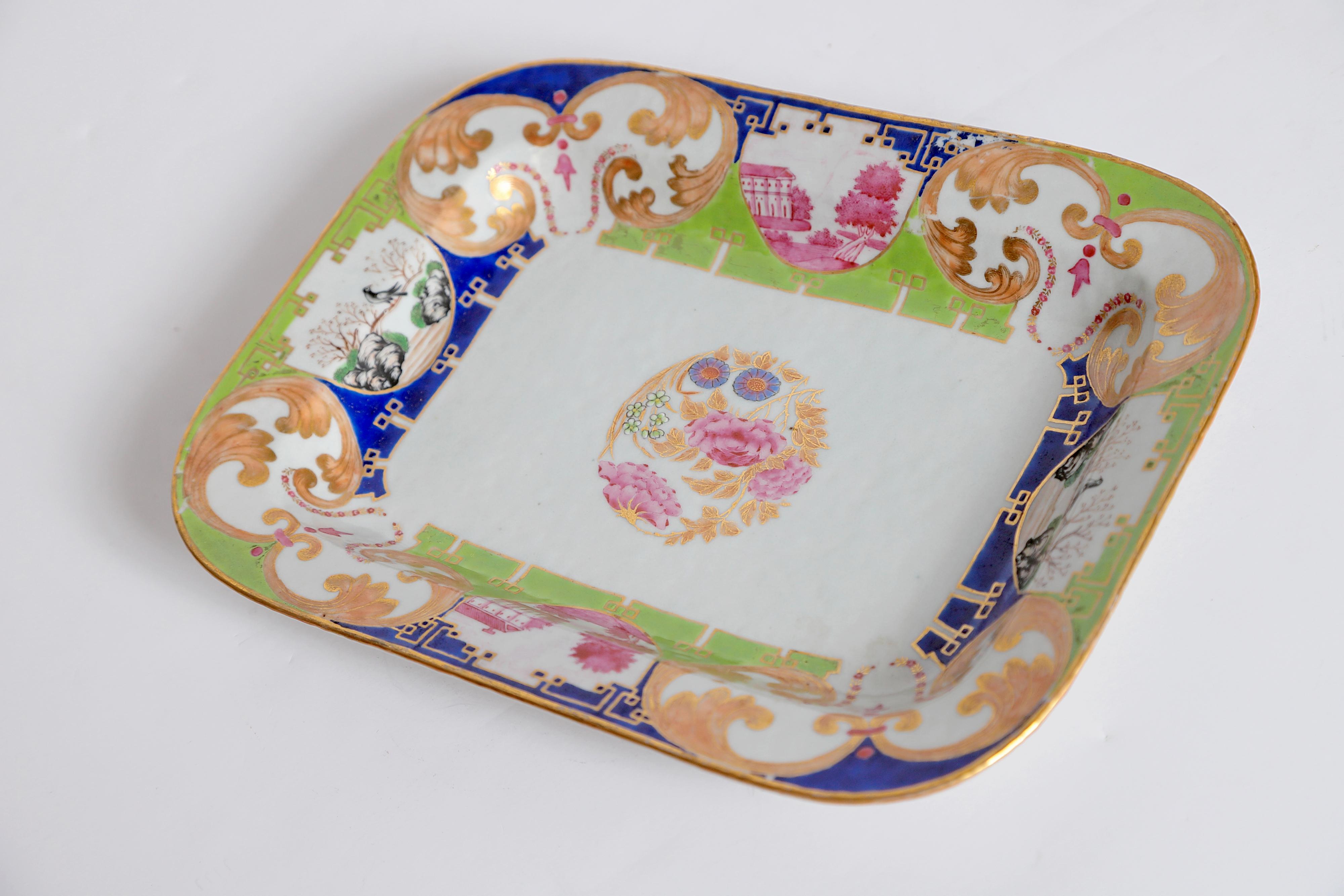 Chinese Export Porcelain Dish or Small Rectangular Platter 7