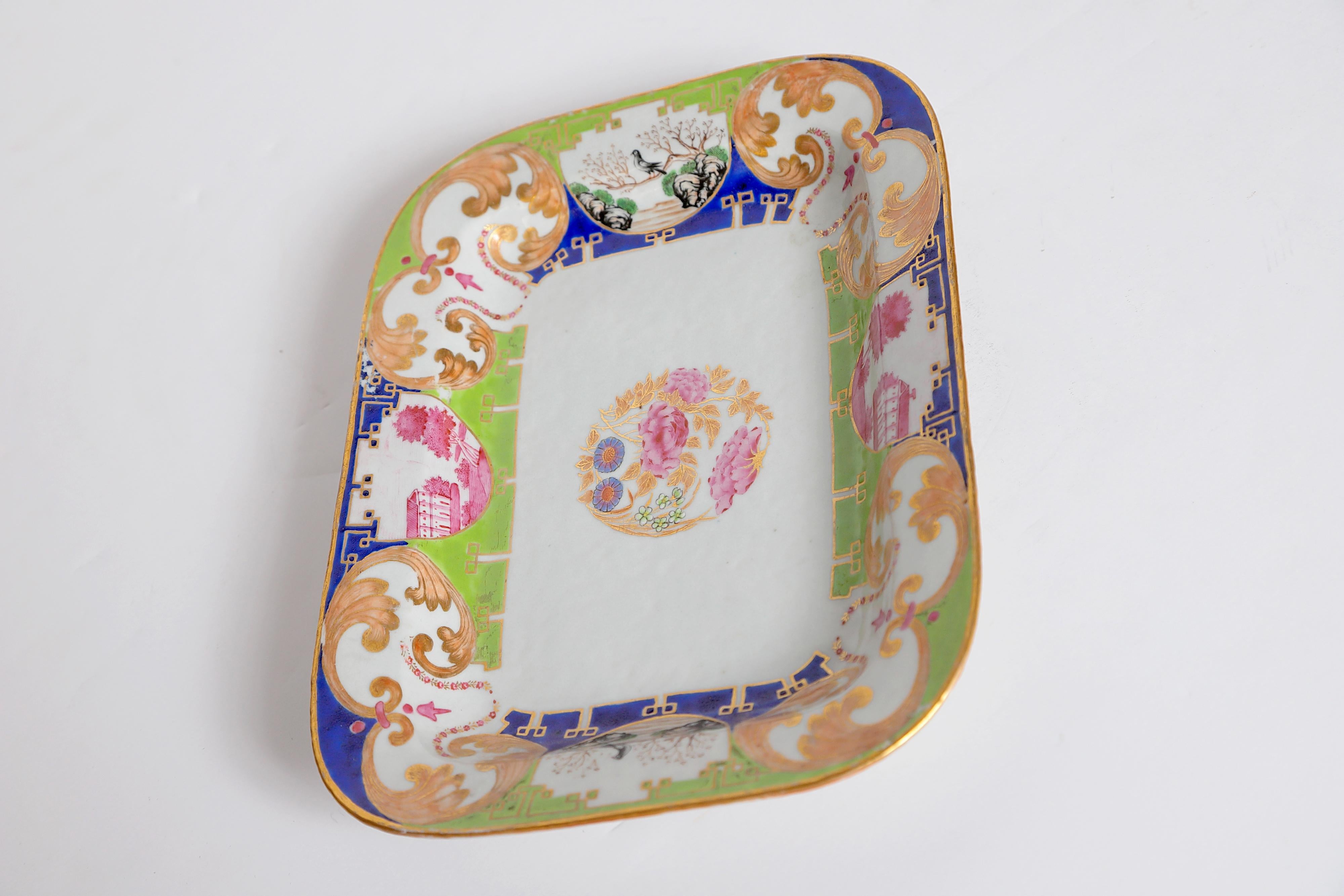 Chinese Export Porcelain Dish or Small Rectangular Platter 8