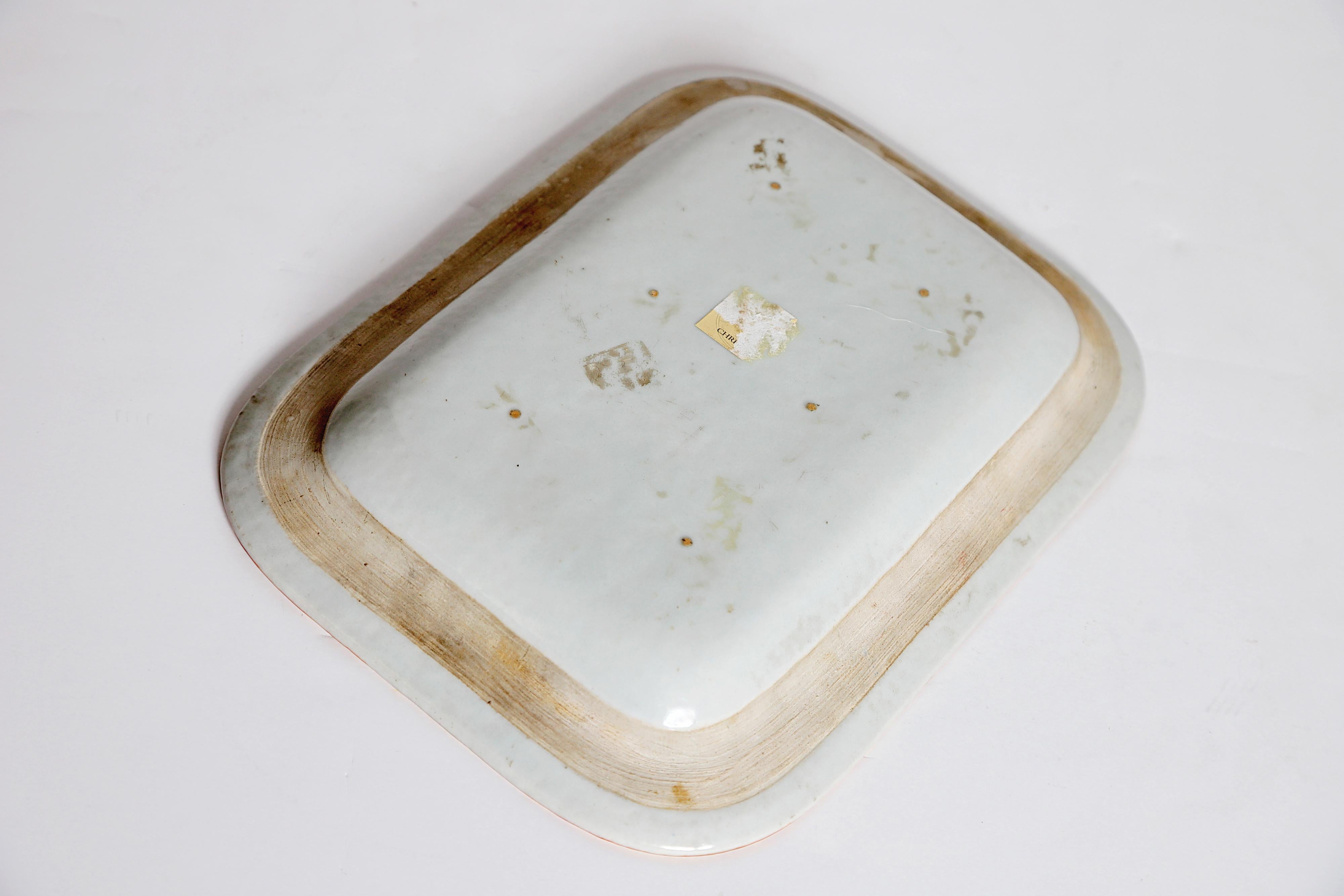 Chinese Export Porcelain Dish or Small Rectangular Platter 10