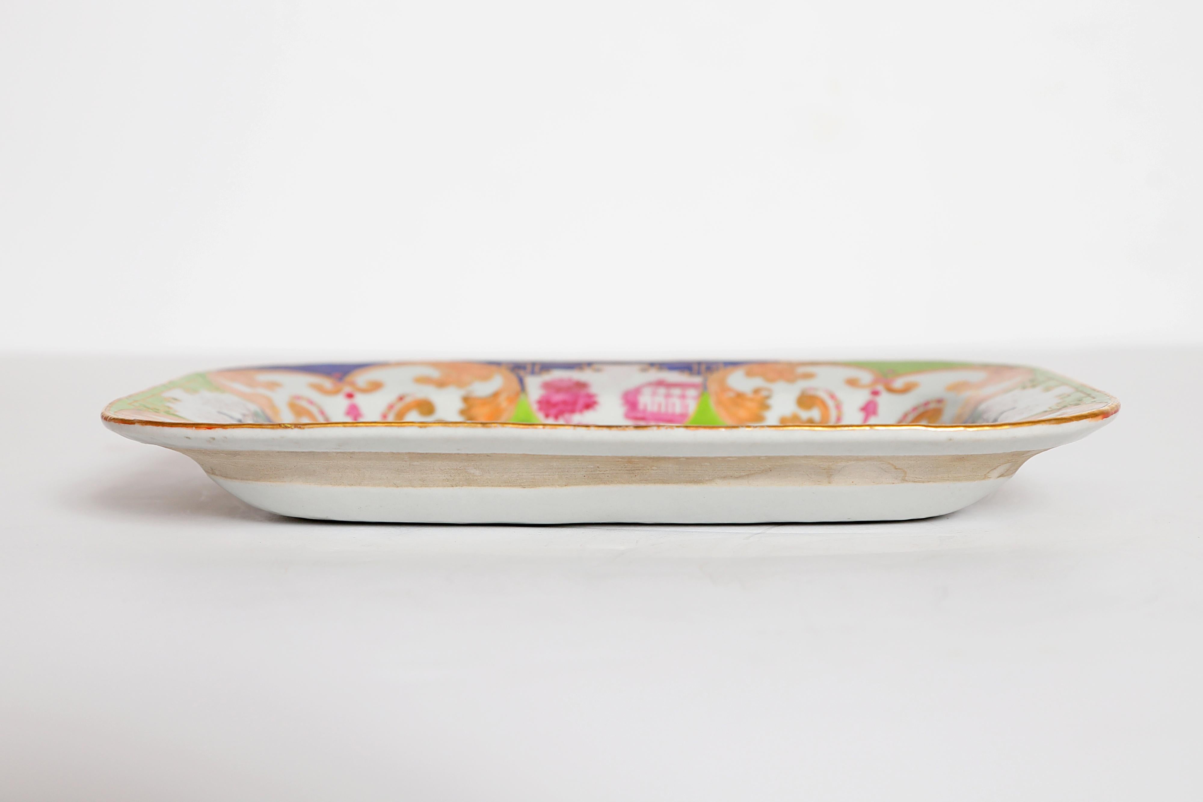 Chinese Export Porcelain Dish or Small Rectangular Platter 4