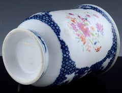 Chinese Export Porcelain Famille Rose and Blue Tankard, circa 1775