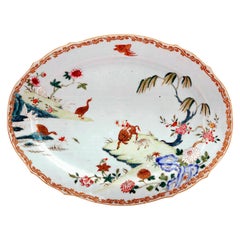 Chinese Export Porcelain Famille Rose Dish with Boy on Ox, circa 1750-1765