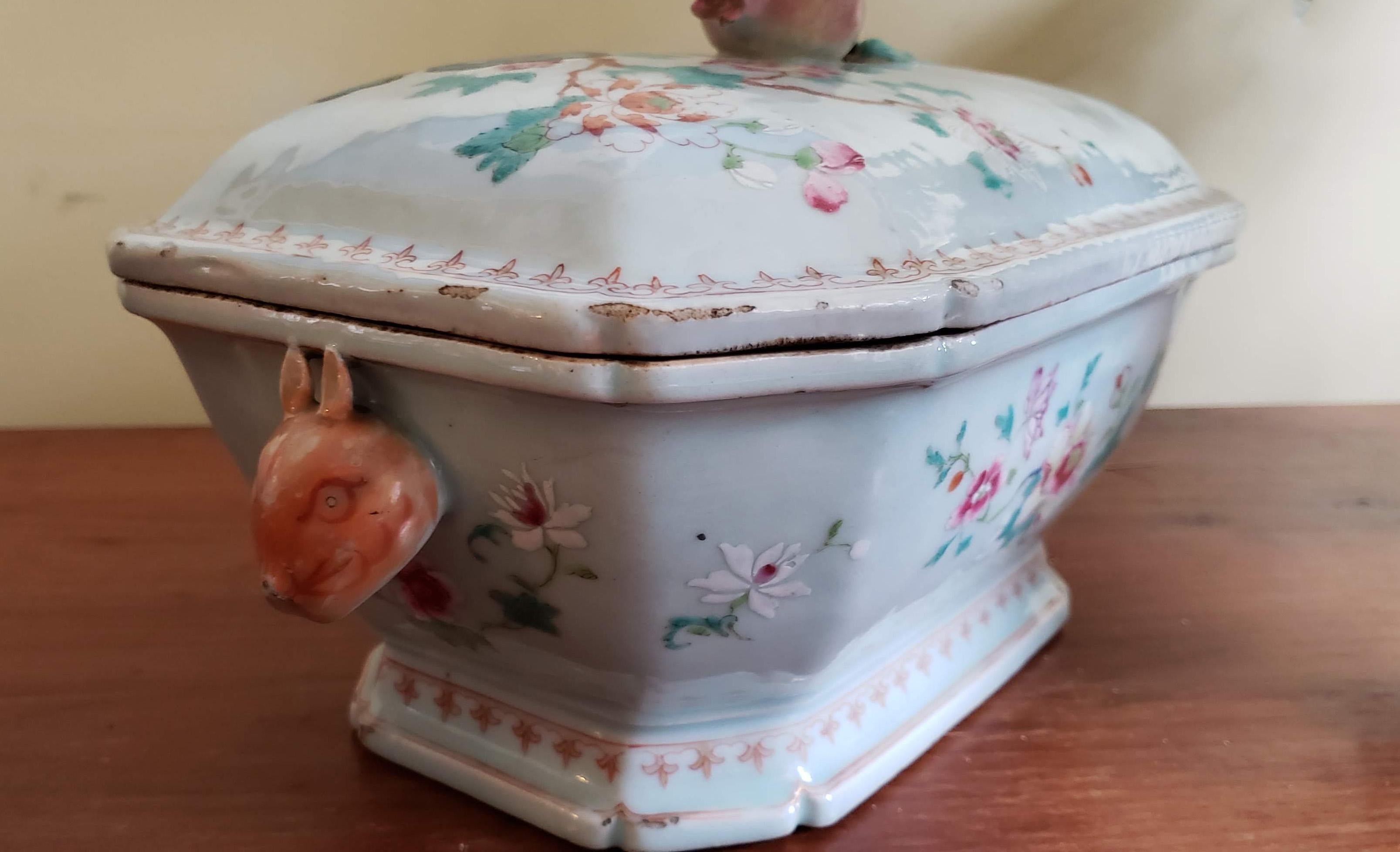 Chinese Export Porcelain Famille Rose Tureen and Cover, circa 1750-1765 3