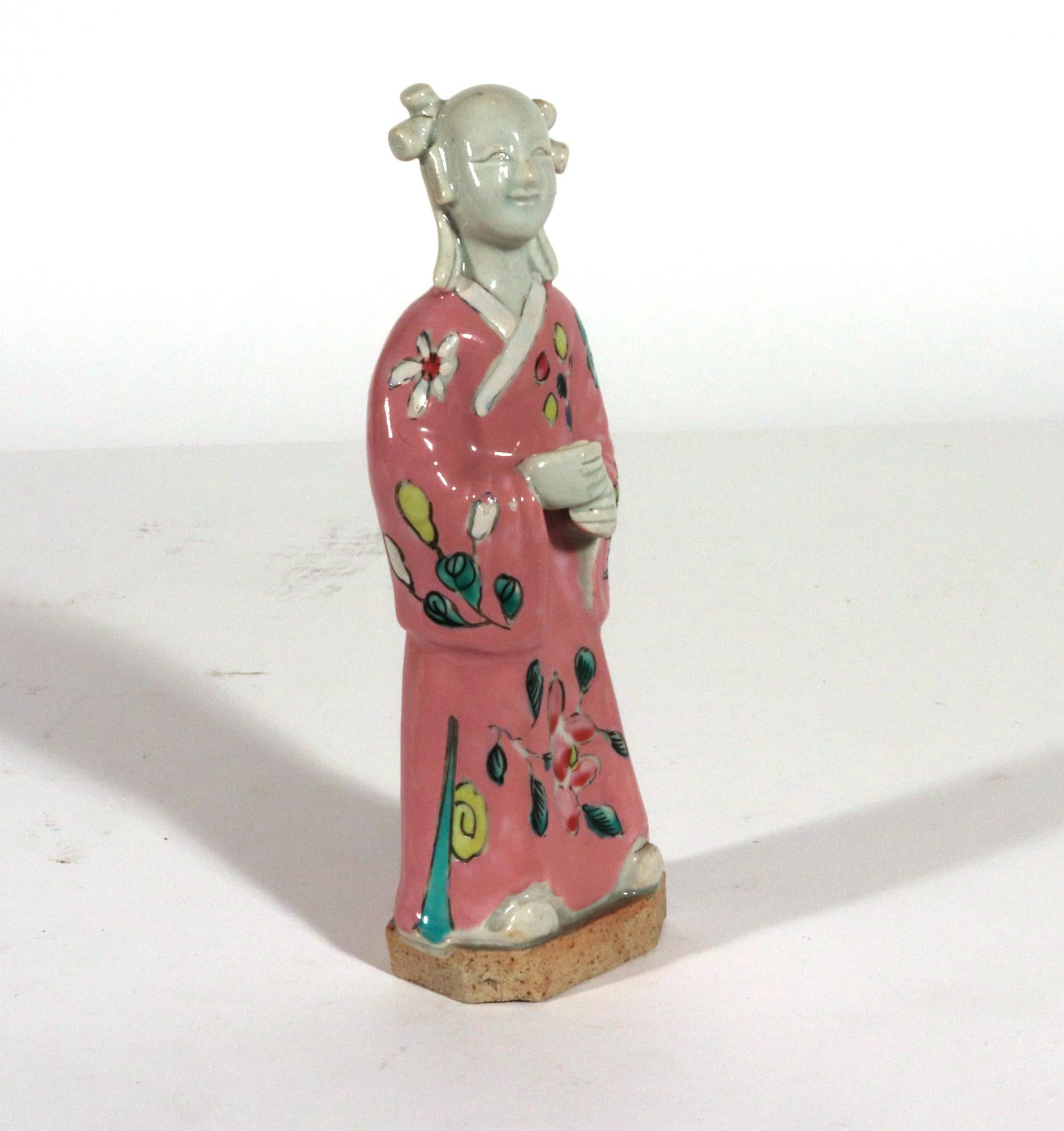 Chinese Export Porcelain Figures of Attendants, Set of Five For Sale 8